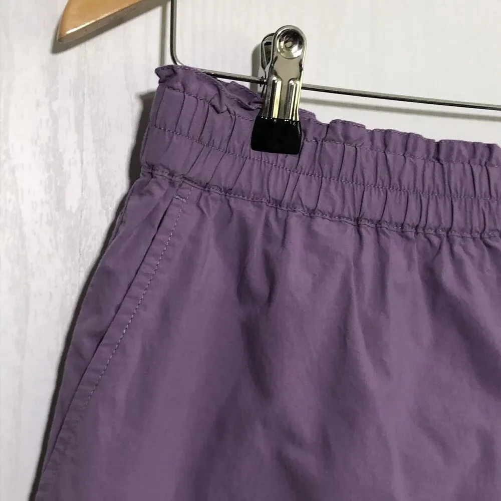 Madewell Shorts Women's Small Purple Pastel Cotton Pull-on Pockets High Rise New